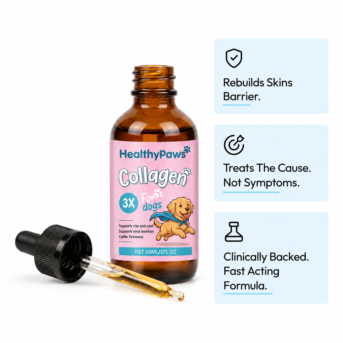 HealthyPaws Liquid Collagen 3x Drops