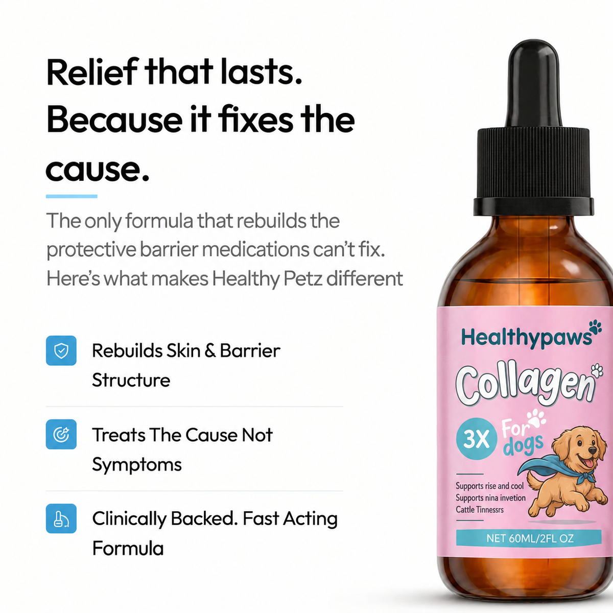 HealthyPaws Liquid Collagen 3x Drops